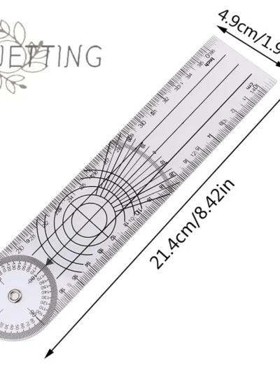 Hot 1PC 360 Degree 0-140mm Goniometer Angle Medical Spinal Angle Ruler Inclinometer Ruler Protractor Angle Finder Measuring Tool