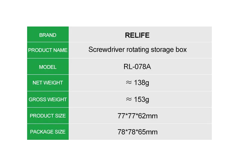 RELIFE RL-078A Rotating Screwdriver Storage Box Multi-functional Repair Tool Storage Rack Multiple Holes - Image 17