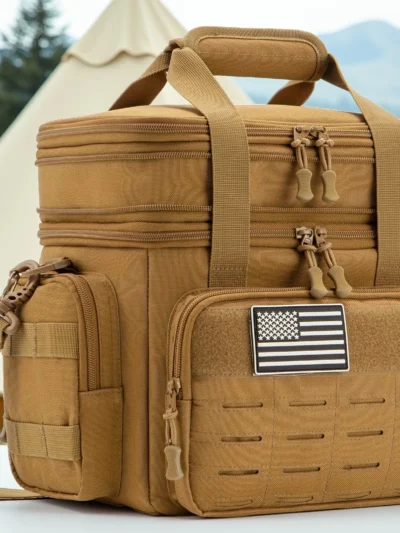 18L Insulated Cooler Bag Tactical Lunch Box for Men Expandable Work Camping Outdoor Picnic Heavy Duty Leakproof Thermal Bag