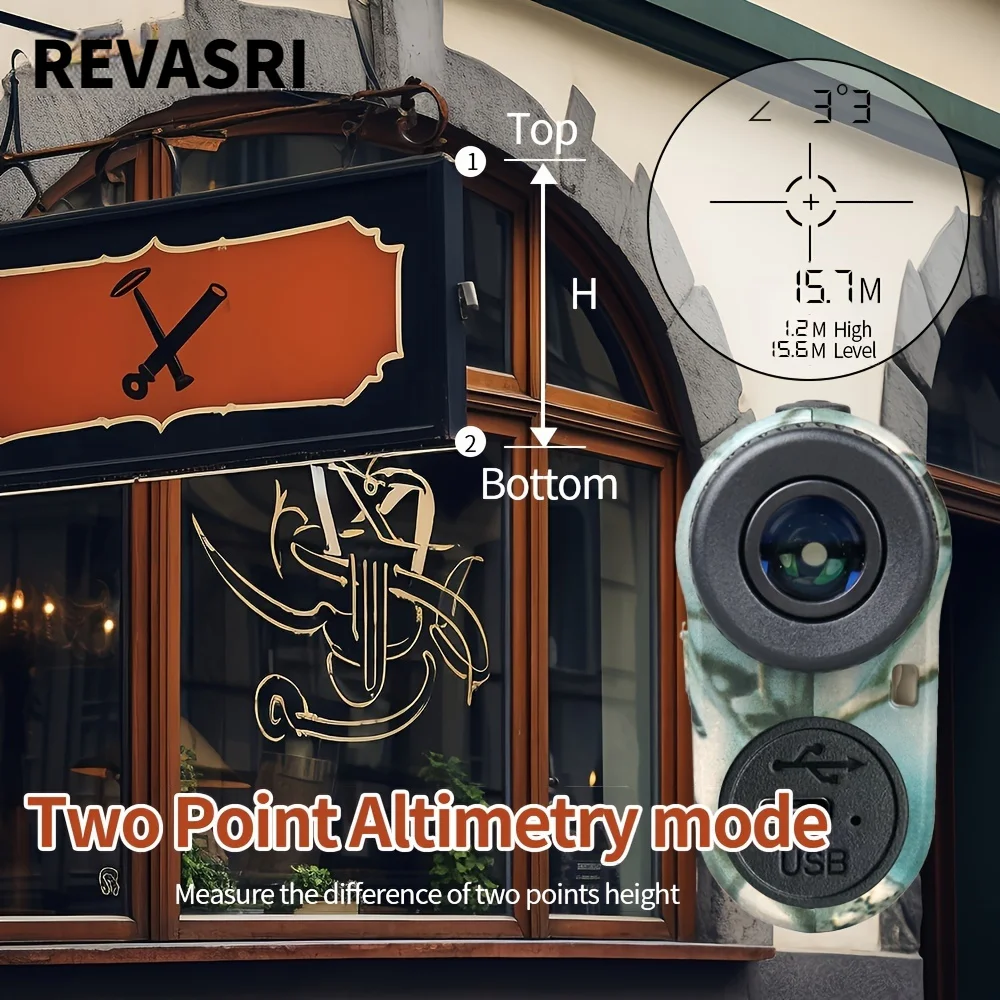 REVASRI Hunting Laser Rangefinder 1000 Yards with Rechargeable Battery Hunting Range Finder with Target Acquisition Technology E - Image 14