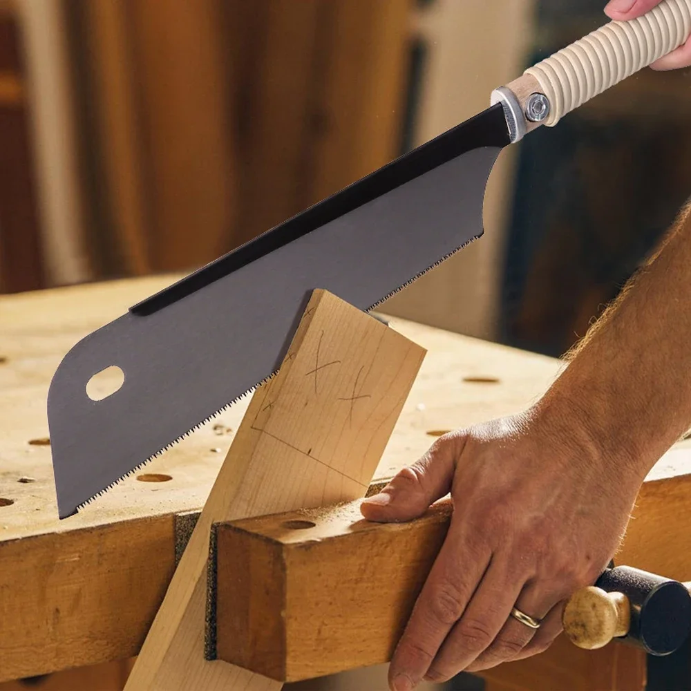 Japanese SK5 Hand Saw with Flexible Blade and Wood Handle for Dovetail - Image 10