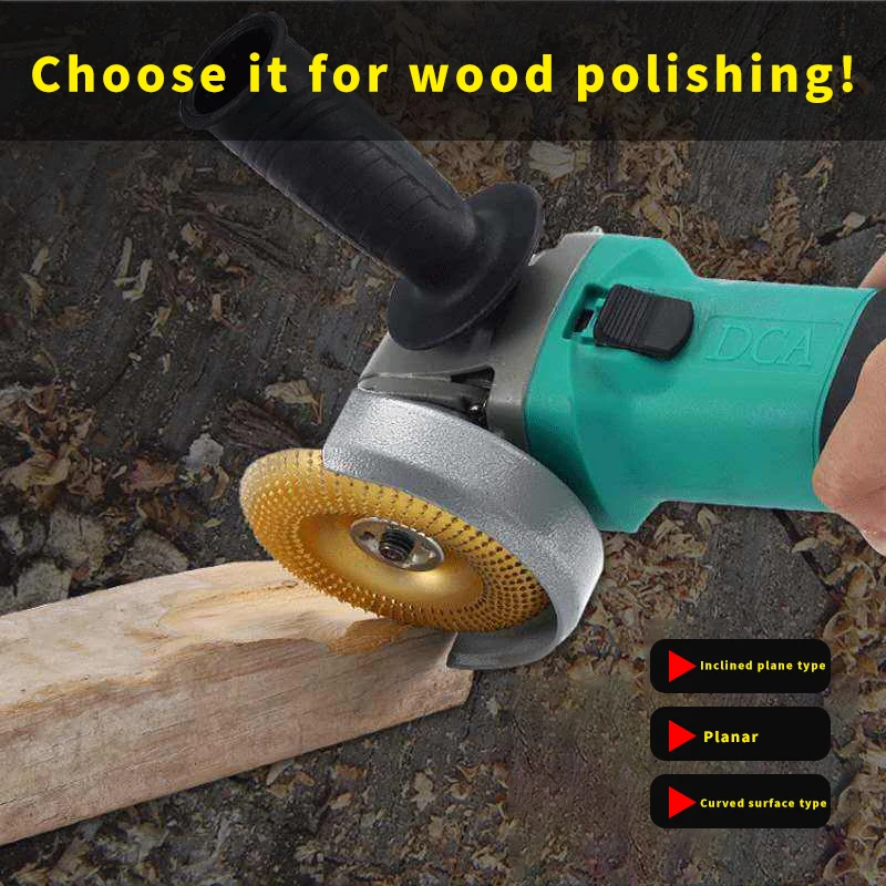 Woodworking Grinding Disc Three-Piece Set 100mm Wide/16Mm Metal Hole Curved Bevel Design Electric Grinder Grinding Disc Wood Cutting Engraving Polishing Tool Set - Image 10