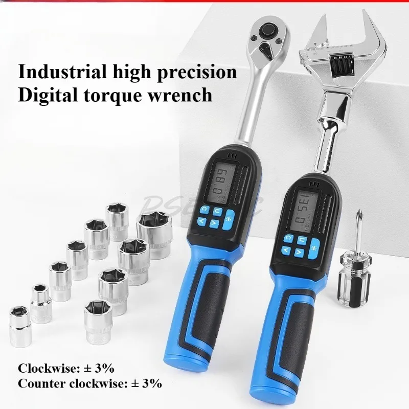 ± 2% High-precision Interchangeable Head Digital Torque Wrench Preset Torque Ratchet Wrench Four Mode Conversion - Image 3