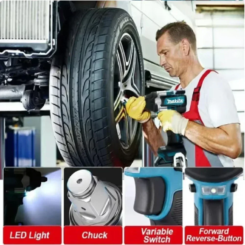 Makita DTW700 18V Brushless Electric Wrench Cordless Drill Screwdriver Free Delivery Large Torque Power Tools Torque Wrench - Image 3