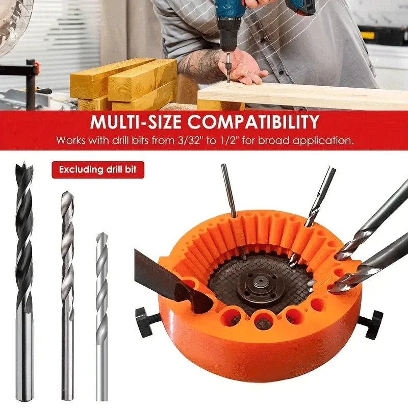 1/2/3PCS Multipurpose Drill Bit Grinding Sharpener Polishing Grinding Tool 118 Degree Angle Grinder Handheld Drill Sharpener - Image 2