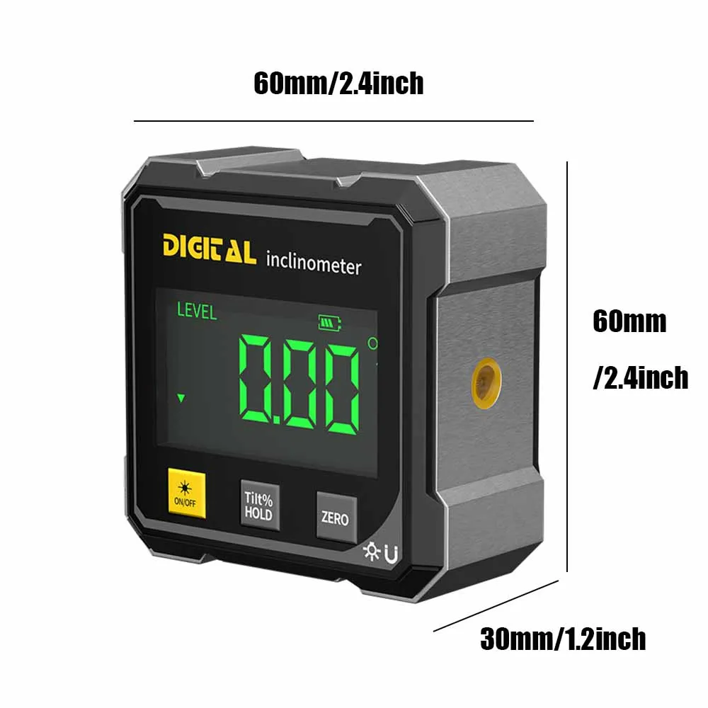 4-Side Magnetic Digital Angle Gauge With Laser Electronic Protractor Horizontometer Inclinometer Angle Ruler Slope Measuring - Image 7