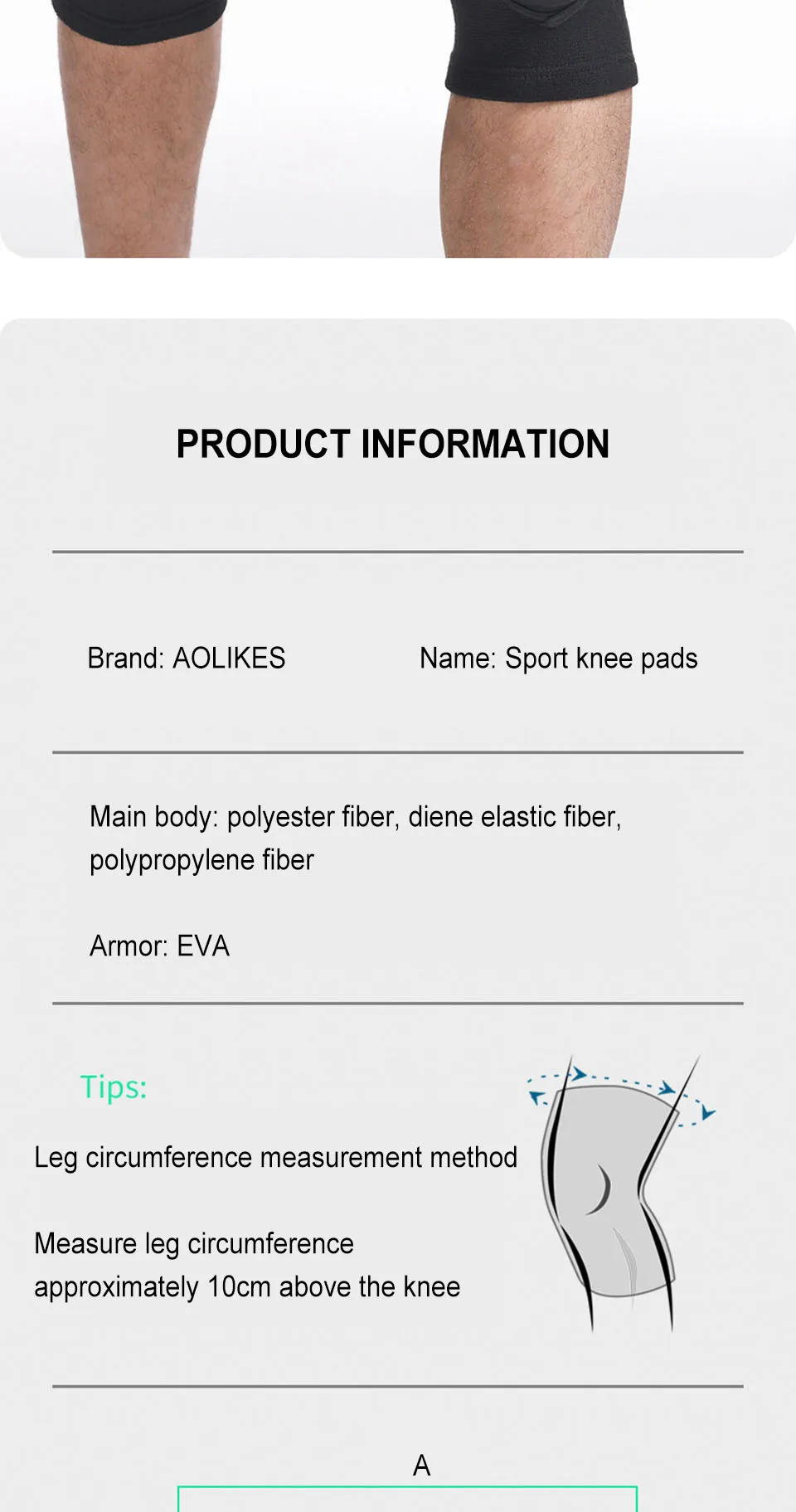 AOLIKES 1 Pair Knee Pads, Anti-Slip Collision Avoidance Kneepads with Thick EVA Foam - Image 13