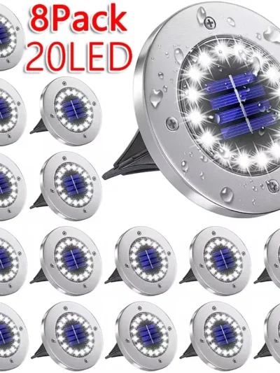 Solar Lights Outdoor Disk Underground Lamp Spotlight Buried Solar Light for Home Garden Lawn Yard Decoration