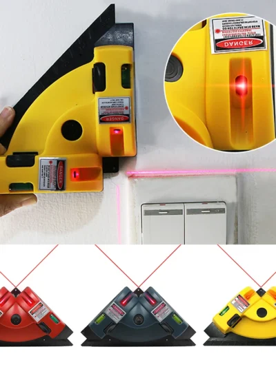 90° Infrared Laser Level Vertical Horizontal Line Projection Square Floor Tiling Level Laser Accurate Measurement