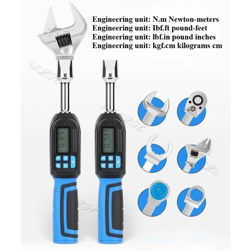 ± 2% High-precision Interchangeable Head Digital Torque Wrench Preset Torque Ratchet Wrench Four Mode Conversion - Image 11