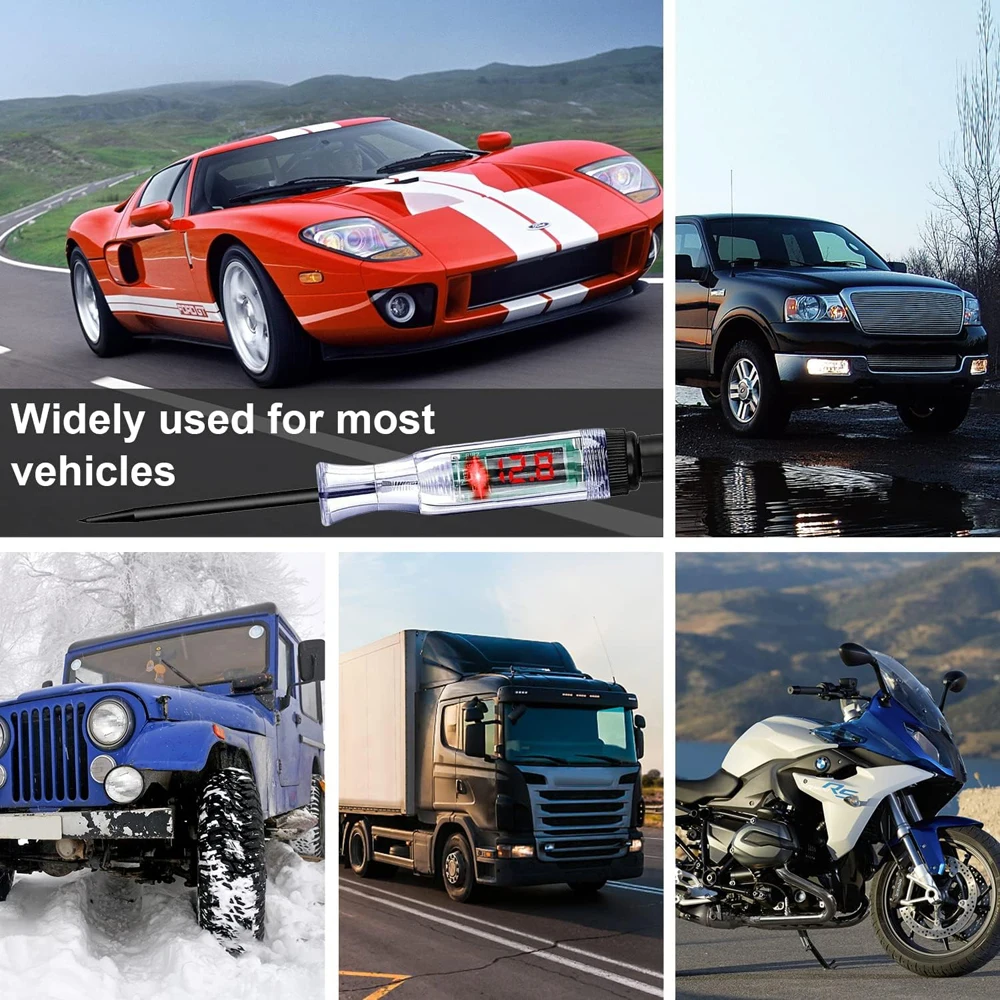 Car Truck Voltage Circuit Tester Auto 6V 24V Tools Car Diagnostic Probe Test Pen Light Bulb Electric Measuring Pen Tools - Image 6