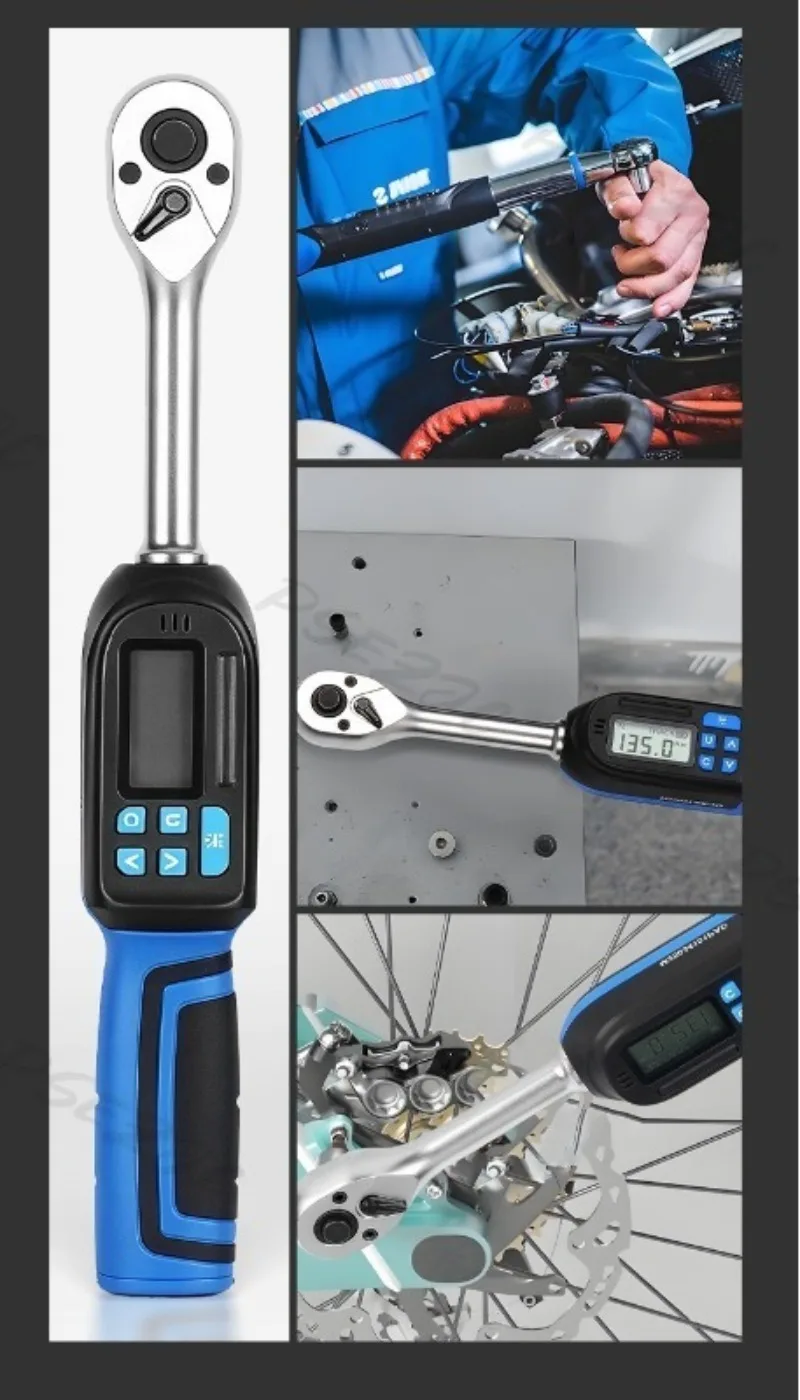 ± 2% High-precision Interchangeable Head Digital Torque Wrench Preset Torque Ratchet Wrench Four Mode Conversion - Image 10