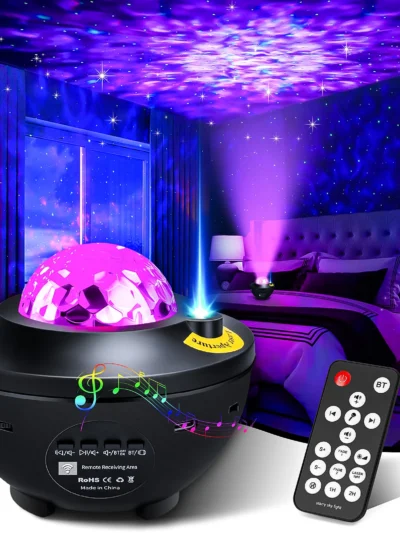 Starry Projector Galaxy Night Light Child Bluetooth USB Music Player Star NightLight Romantic Ocean Projector