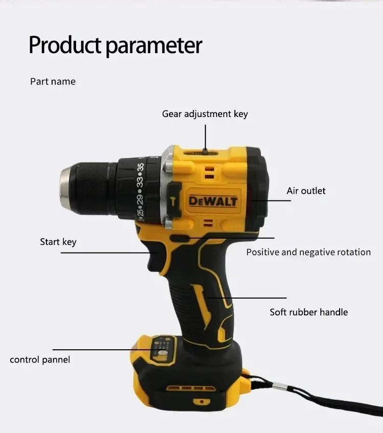 DEWALT DCD805 20V High - Performance Brushless Cordless Impact Drill & Screwdriver - Image 28