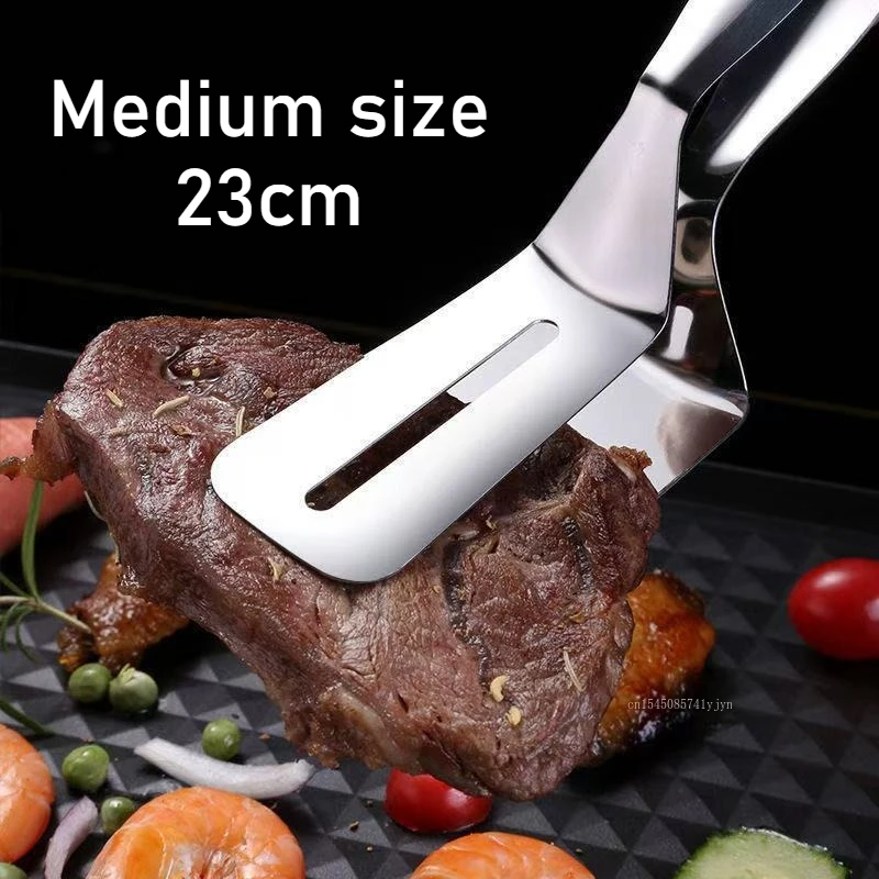 304 Stainless Steel Steak Shovel Multifunctional Steak BBQ Tongs Pancake Fried Pizza Spatula - Image 9
