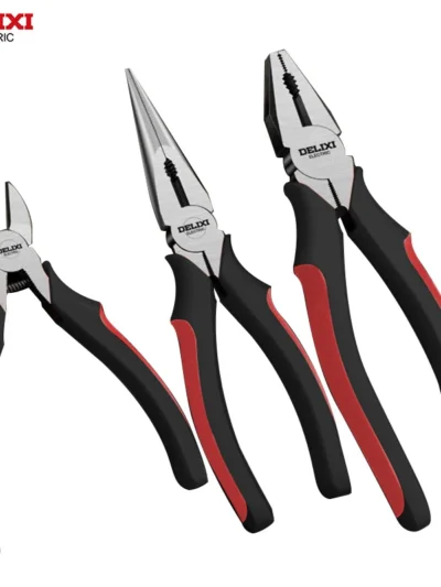 DELIXI ELECTRIC Wire Pliers，Sharp Large Opening Diagonal Pliers Needle Nose Pliers，for Cutting，Twisting and Clamping MetalWires