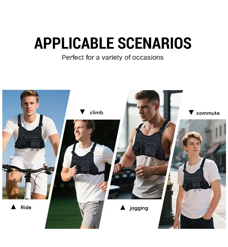 Camping Front Chest Vest Backpack Running Bag Cycling Jogging Hunting Vest - Image 19