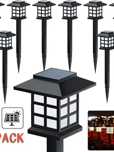 8 Pack Solar Pathway Garden Lights Outdoor Waterproof Landscape for Yard Patio Walkway Driveway Decor Solar Lawn Lamp Lighting