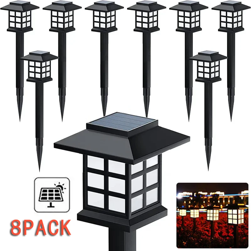 8 Pack Solar Pathway Garden Lights Outdoor Waterproof Landscape for Yard Patio Walkway Driveway Decor Solar Lawn Lamp Lighting