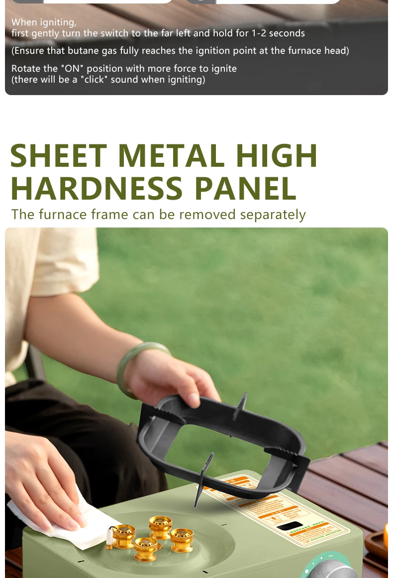 BISINNA Camping Gas Stove 5800W High Firepower Outdoor Portable Cassette Burner - Image 16