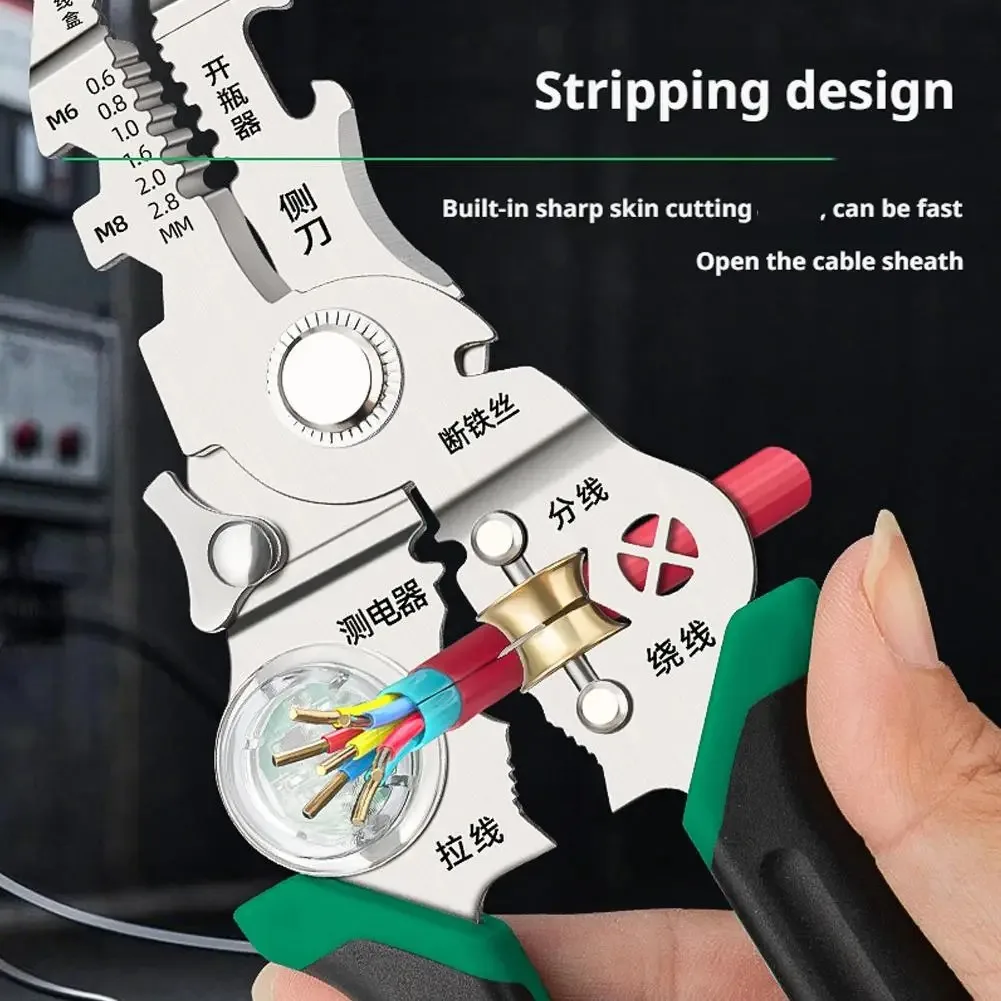10 IN 1 multi-functional Wire Stripper with Electricity Measurement - Image 4