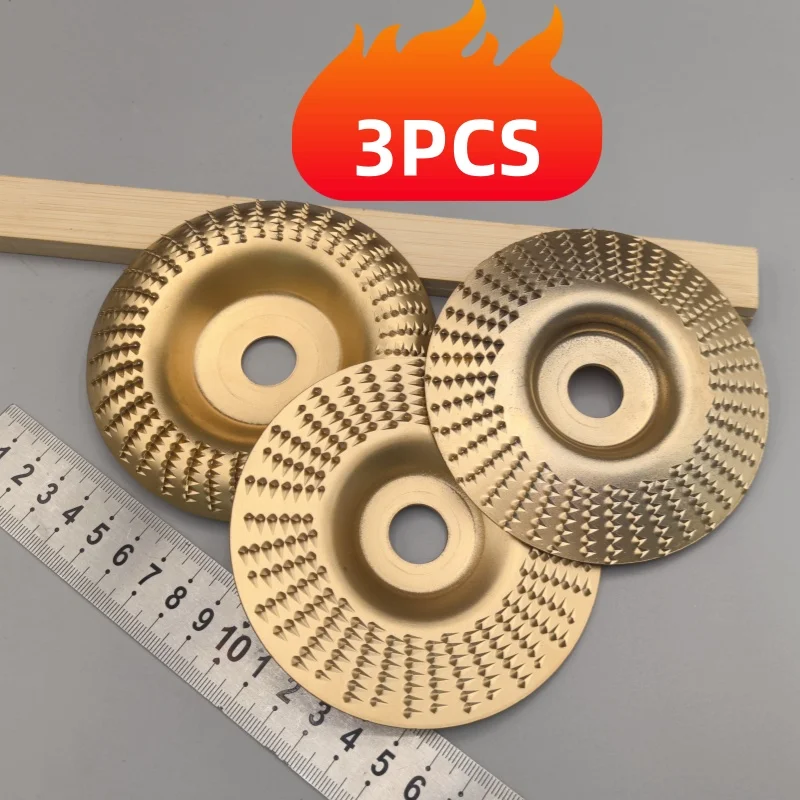 Woodworking Grinding Disc Three-Piece Set 100mm Wide/16Mm Metal Hole Curved Bevel Design Electric Grinder Grinding Disc Wood Cutting Engraving Polishing Tool Set - Image 7