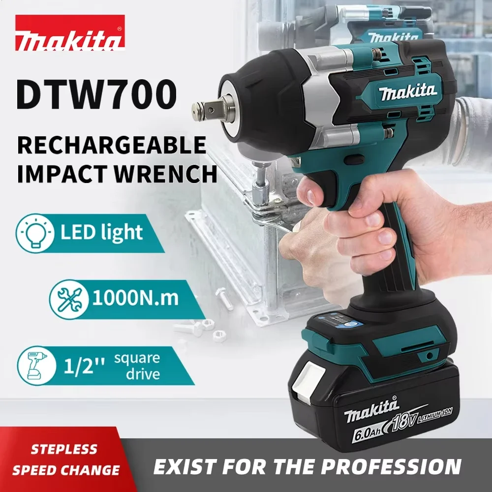 Makita DTW700 18V Brushless Electric Wrench Cordless Drill Screwdriver Free Delivery Large Torque Power Tools Torque Wrench