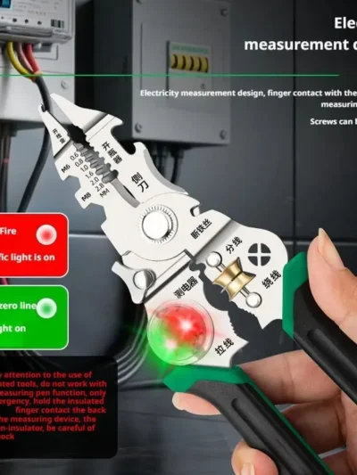 10 IN 1 multi-functional Wire Stripper with Electricity Measurement