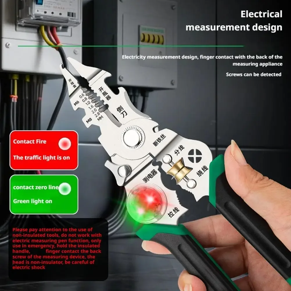 10 IN 1 multi-functional Wire Stripper with Electricity Measurement