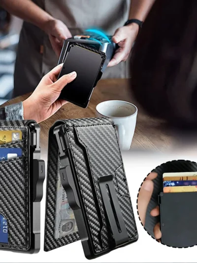 Anti RFID Credit Card Holder Wallets for Men Slim Thin Men Wallet Luxury Bank id Cardholder