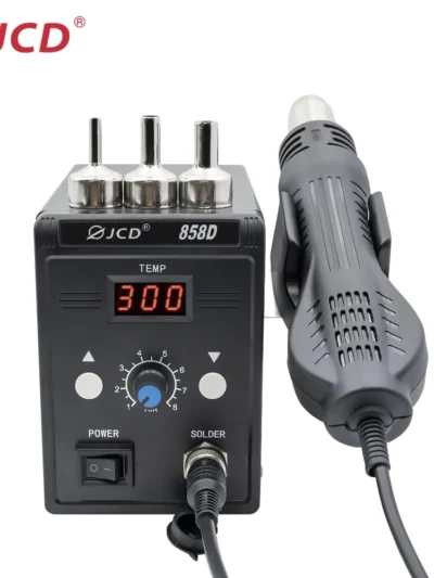 JCD Hot Air Gun 858D 700W BGA Rework Solder Station Soldering Heat Air Gun Station 220V / 110V For SMD SMT Welding
