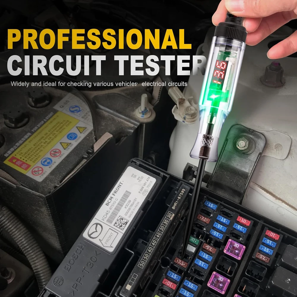 Car Truck Voltage Circuit Tester Auto 6V 24V Tools Car Diagnostic Probe Test Pen Light Bulb Electric Measuring Pen Tools - Image 23