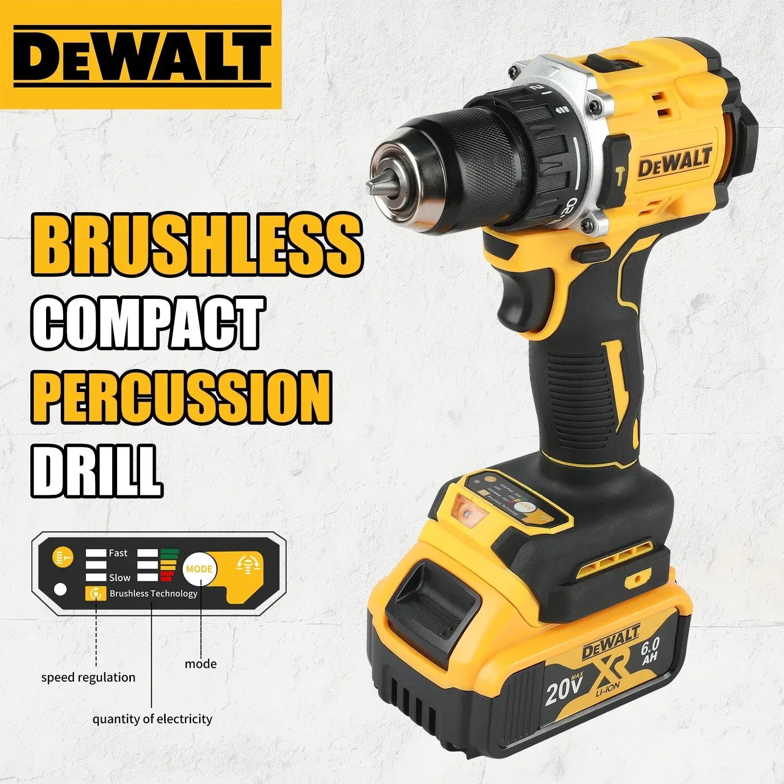DEWALT DCD805 20V High - Performance Brushless Cordless Impact Drill & Screwdriver