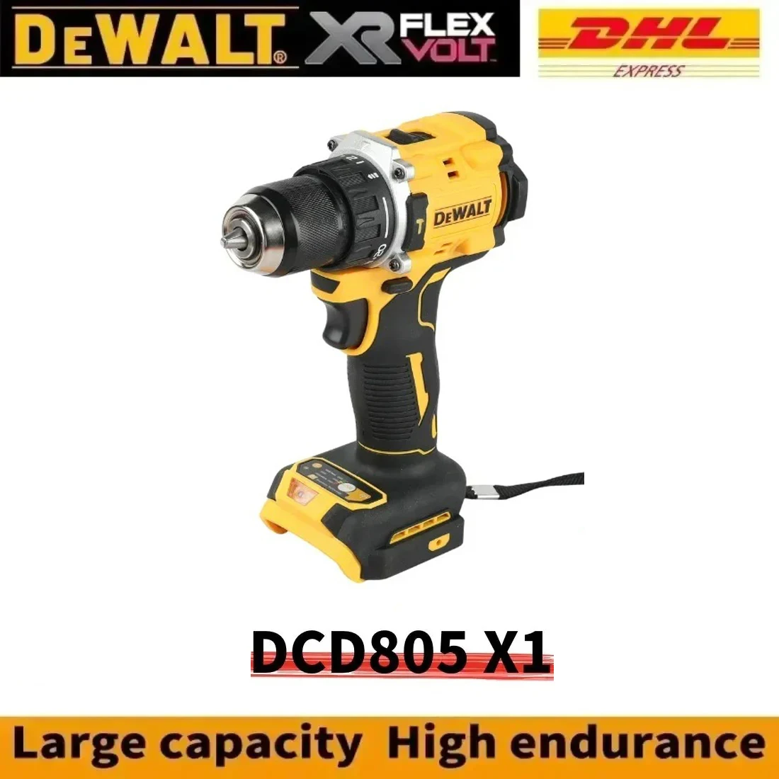 DEWALT DCD805 20V High - Performance Brushless Cordless Impact Drill & Screwdriver - Image 11