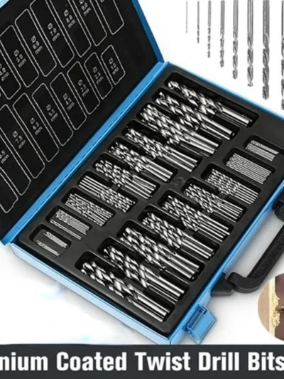 KUNLIYAOI  100pcs Titanium Coated  Set HSS Mini Extractor Bit 1/1.5/2/2.5/3mm For Metal Wood Aluminum Drilling Tools