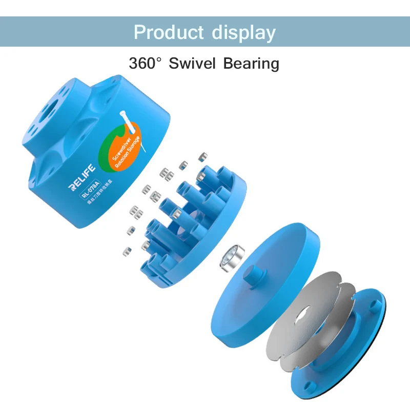 RELIFE RL-078A Rotating Screwdriver Storage Box Multi-functional Repair Tool Storage Rack Multiple Holes - Image 2