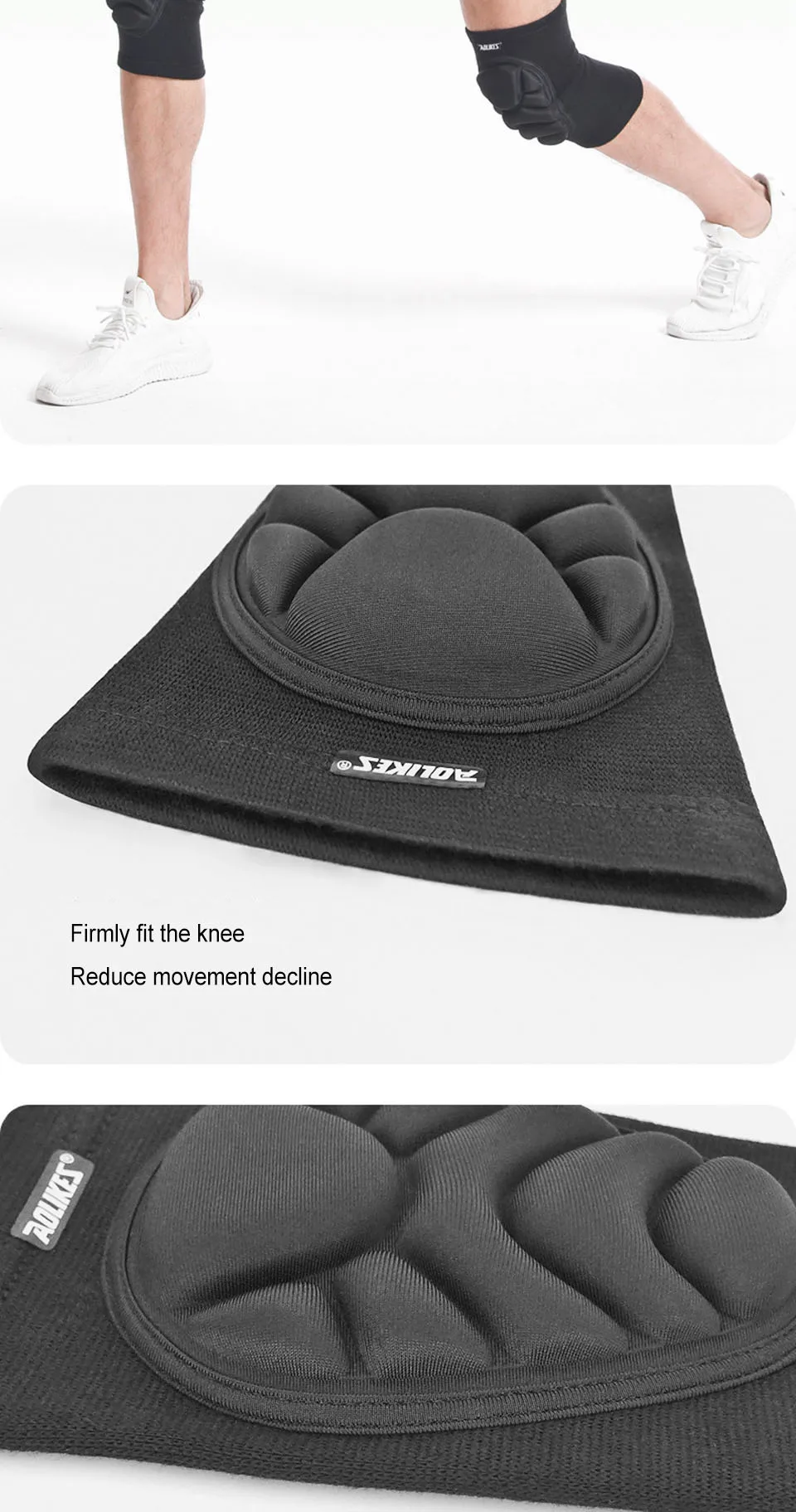 AOLIKES 1 Pair Knee Pads, Anti-Slip Collision Avoidance Kneepads with Thick EVA Foam - Image 15