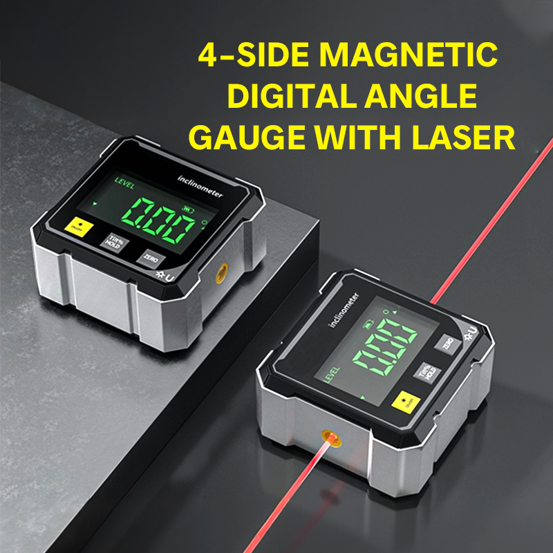4-Side Magnetic Digital Angle Gauge With Laser Electronic Protractor Horizontometer Inclinometer Angle Ruler Slope Measuring - Image 8