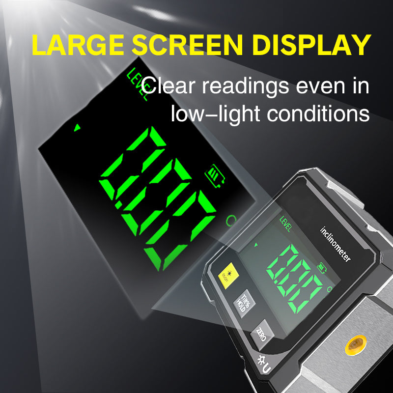 4-Side Magnetic Digital Angle Gauge With Laser Electronic Protractor Horizontometer Inclinometer Angle Ruler Slope Measuring - Image 12