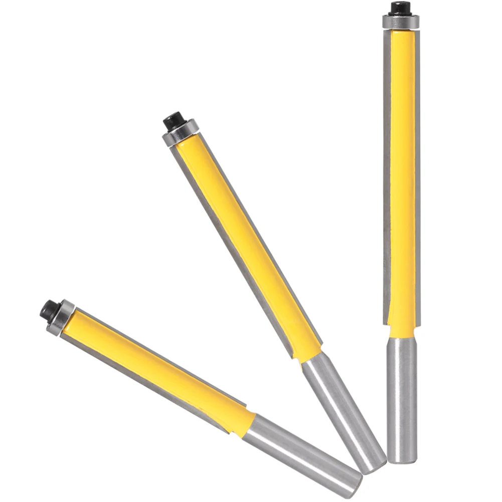 8mm Shank long blade flush bit Flush Trim Router Bit End Bearing For Woodworking Cutting Tool - Image 2