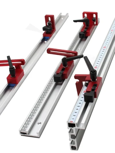 Woodworking T-track Stop T-Slot Limiter Aluminium Miter Track Fence Flip Stop Chute Locator Carpenter DIY Workbench Tools