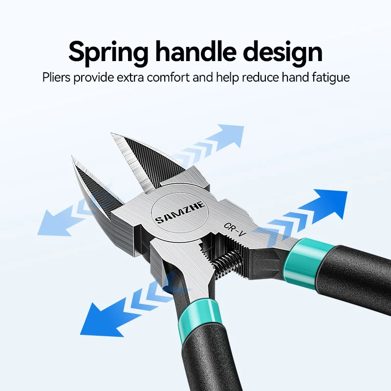 SAMZHE Pliers Multi Functional Tools Electrical Wire Cable Cutters Cutting Side Snips Flush Stainless Steel Nipper - Image 4