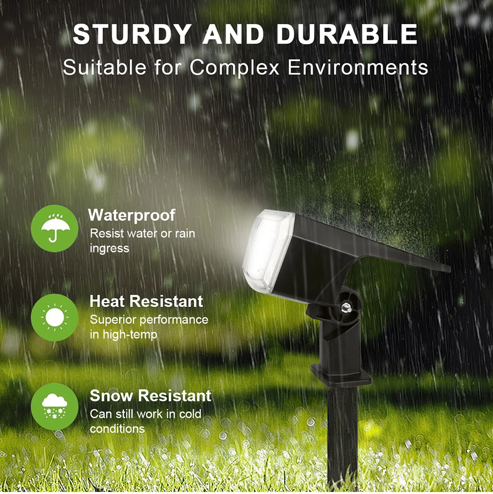 Built-in Large Capacity Battery 1200mAh LED Solar Floodlight Waterproof Spotlight Lamp Long Working Time For Garden Lawn Pathway - Image 14