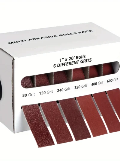 Diamond cloth rolls, 80/150/240/320/400/600 grit sandpaper rolls Metal emery cloth with dispenser, alumina sandpaper