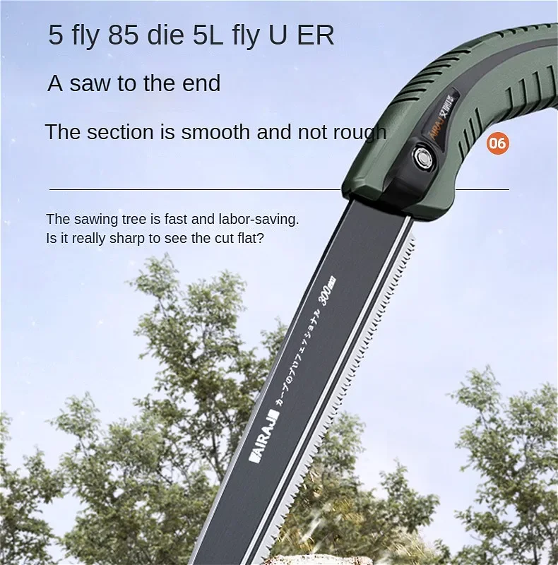 AIRAJ Hand Saw , Japanese Style Saw, Tree Sawing Tool , Garden Logging Tool , Woodworking Saw , Household Small Handheld Sharp - Image 15