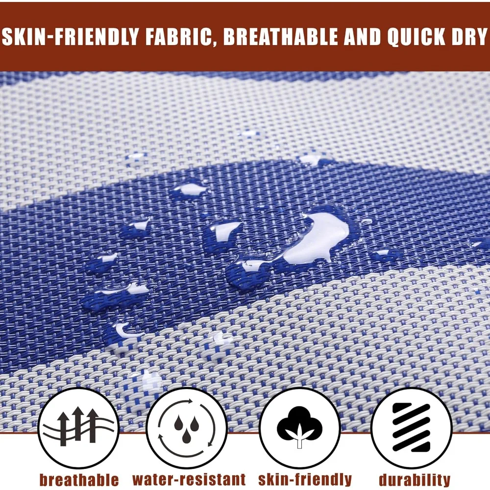 TegerDeger Anti-flip 12FT Hammock Large Hammock 450LB Capacity with Iron Spreader Bar & Nylon Rope for Outside, Patio, Garden, B - Image 5