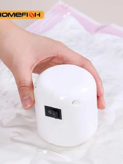 Vacuum compression bag electric pump suction pump Mini Vacuum Sealer Machine Space Saver for Clothes Food Organizer