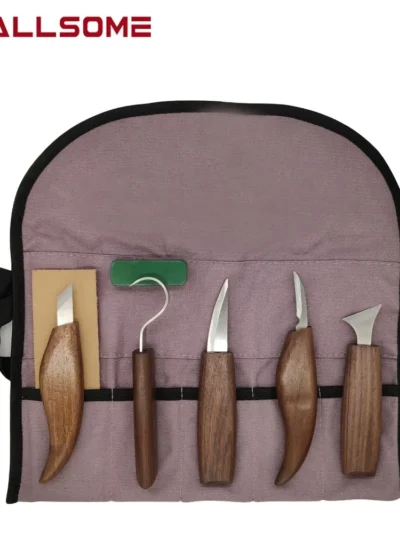 8pcs Wood Carving Kit Wood Carving Tools Hand Carving Knife Set with Needle File Wood Spoon Carving Kit for Beginners Whittling