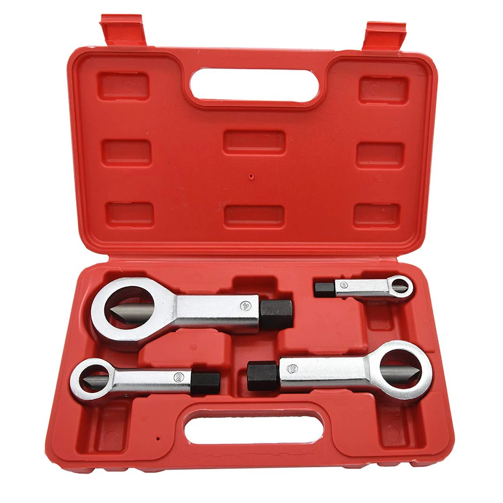 4pcs/1set Heavy-Duty Nuts Splitter Tools Set Nut Breaker Tool Durable Portable Manual Remover Extractor Hand Splitting Tool - Image 2