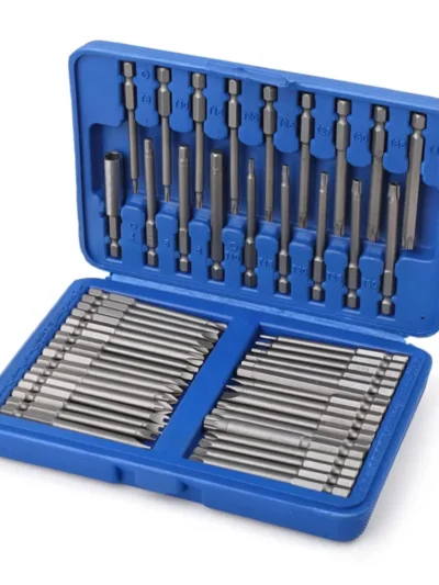 50 extra long screwdriver sets with 75mm safety screwdriver heads, Torx star shaped hexagonal wrench heads